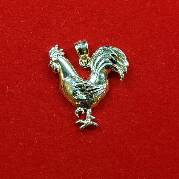 10kt Gold Rooster Pendant